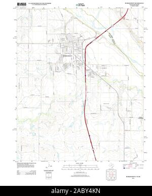 USGS TOPO Map Oklahoma TX Burkburnett 20121102 TM Restoration Stock Photo