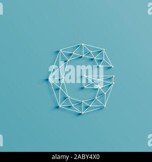 A character made by pins and lines, 3D and realistic, vector Stock Vector