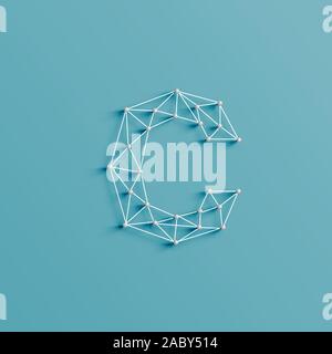 A character made by pins and lines, 3D and realistic, vector Stock Vector