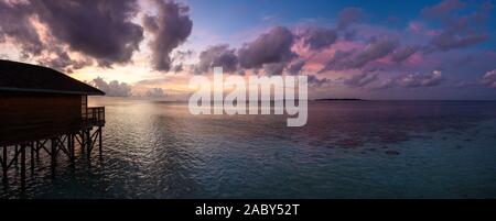 Sunset on Vilamendhoo, Maldives Stock Photo
