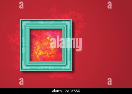 Frame on a red background, vector Stock Vector