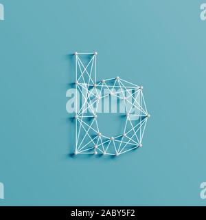 A character made by pins and lines, 3D and realistic, vector Stock Vector