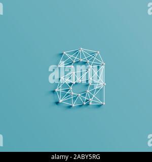 A character made by pins and lines, 3D and realistic, vector Stock Vector