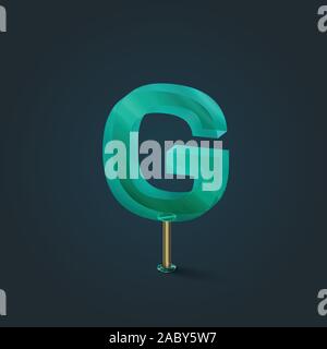 Character made by glass, vector Stock Vector