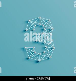 A character made by pins and lines, 3D and realistic, vector Stock Vector