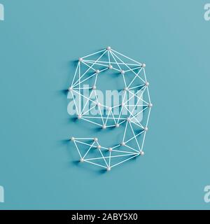 A character made by pins and lines, 3D and realistic, vector Stock Vector