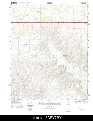 USGS TOPO Map Oklahoma TX Fuller 20121115 TM Restoration Stock Photo
