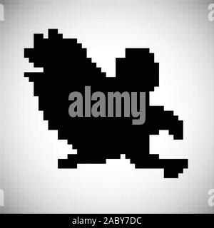 Colorful eagle made by lines, vector illustration Stock Vector
