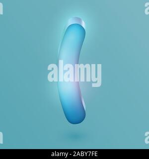3D realistic neon character, vector Stock Vector