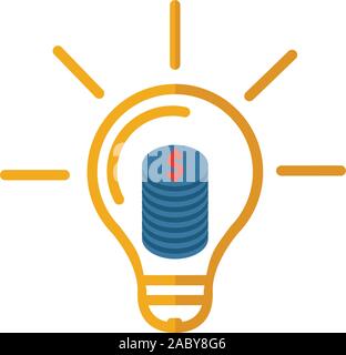 Business Idea flat icon. Colored simple element from medicine collection for infographics, web design and more Stock Vector