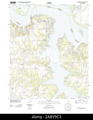 USGS TOPO Map Oklahoma TX Gordonville 20130308 TM Restoration Stock Photo