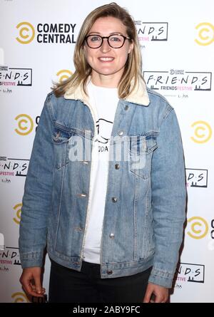 LONDON, UNITED KINGDOM - NOVEMBER 28 2019: Ellen White attends the Comedy Central Friends Festive Exhibition launch at The Truman Brewery in London. Stock Photo