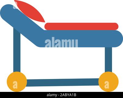 Hospital Cot flat icon. Colored simple element from medicine collection for infographics, web design and more Stock Vector