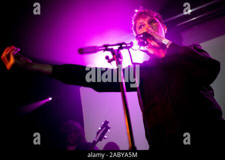 Singer and songwriter, Louisa Roachis of She Drew The Gun Band performs live on stage at the Hard Club in Porto. Stock Photo