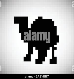 Colorful camel made by lines, vector illustration Stock Vector
