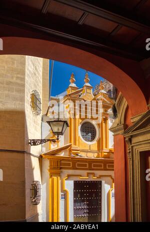 Santa Cruz, the old Jewish Quarter in Seville Andalusia Spain Stock Photo