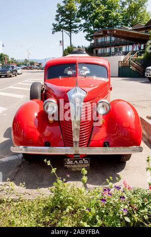 Red 1938 Hudson Terraplane manufactured in Detroit, Michigan. Stock Photo