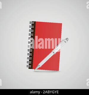 Realistic office icon notebook, for web, vector Stock Vector