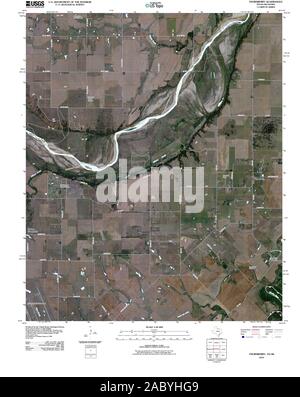 USGS TOPO Map Oklahoma TX Thornberry 20100614 TM Restoration Stock Photo