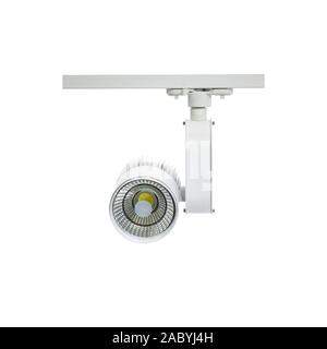 White LED spotlight downlight isolated on a white background. Stock Photo