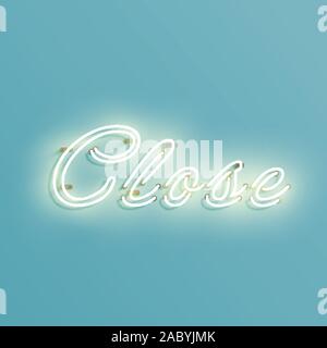 Neon sign from a typeface, vector Stock Vector