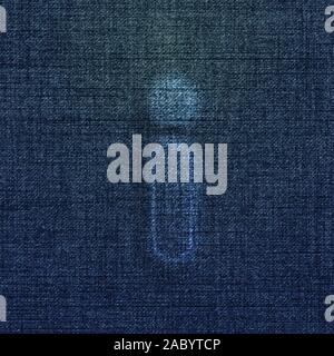 Character made by denim, from a typeface, vector Stock Vector