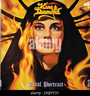 King Diamond Fatal Portrait  - Vintage vinyl album cover Stock Photo