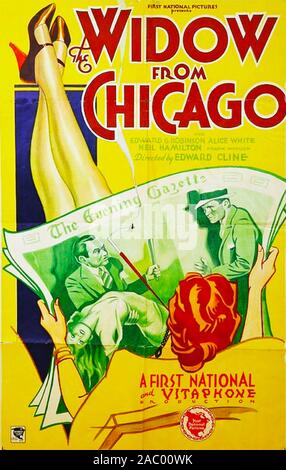 This poster from the 1930 film 'The Widow From Chicago' features
