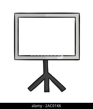 Hand drawn vector illustration of blank presentation chart. Stock Vector