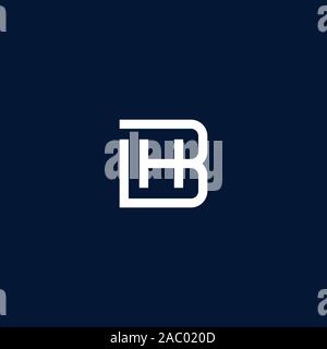BH / HB logo . modern clear line style Stock Vector