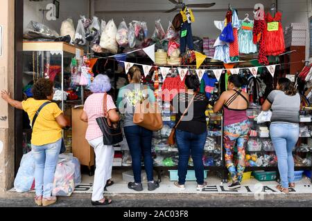 Women shopping downtown Merida, Mexico Stock Photo