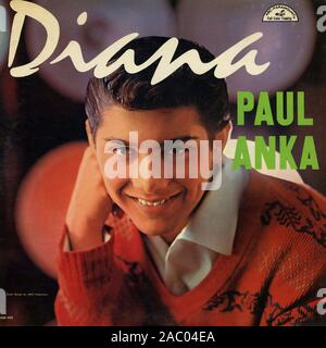 Diana  Paul Anka - Vintage vinyl album cover Stock Photo
