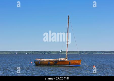 Auswanderer, traditional wooden sailing boat in Steinhuder Meer / Lake Steinhude, Lower Saxony / Niedersachsen, Germany Stock Photo