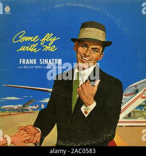 Frank Sinatra - Come Fly With Me   - Vintage vinyl album cover Stock Photo