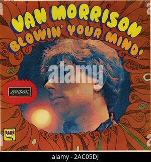 Blowin' Your Mind! Van Morrison - Vintage vinyl album cover Stock