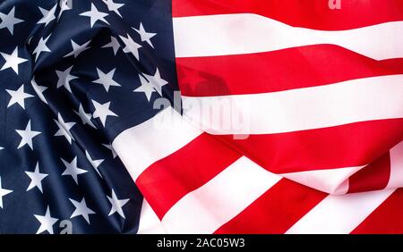 Beautifully waving star and striped American flag Stock Photo