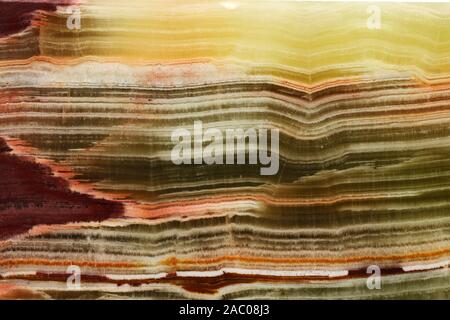 marble onyx texture, green and brown stripes Stock Photo