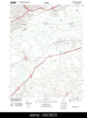 USGS TOPO Map Pennsylvania NJ Bridgeport 20110506 TM Restoration Stock Photo