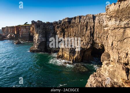 Boca do Inferno rock formation on the coast of Portugal near Cascais. Stock Photo