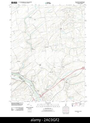 USGS TOPO Map Pennsylvania NJ Stockton 20110412 TM Restoration Stock Photo