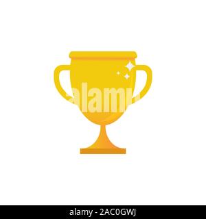 Best challenge award. Isolated object. Golden cup illustartion. Stock Vector