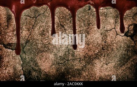 Blood marks on the wall Stock Photo