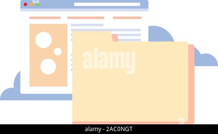 social network profile on white background vector illustration design vector illustration design Stock Vector