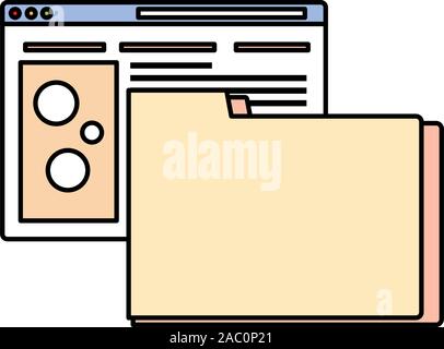 social network profile on white background vector illustration design vector illustration design Stock Vector