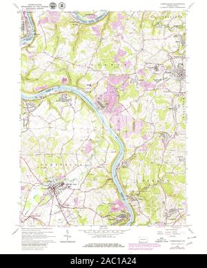 Carmichaels, Pennsylvania, map 1964, 1:24000, United States of America ...