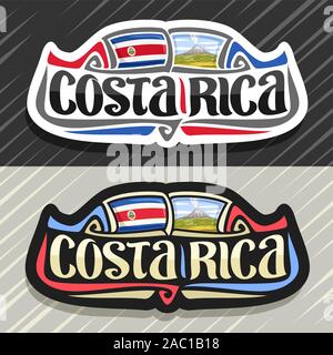 Costa Rica Welcome To Word Text with Handwritten Font and Golden ...