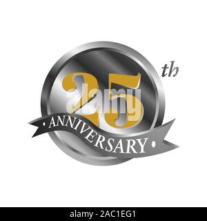 25 years anniversary celebration background. Celebrating 25th