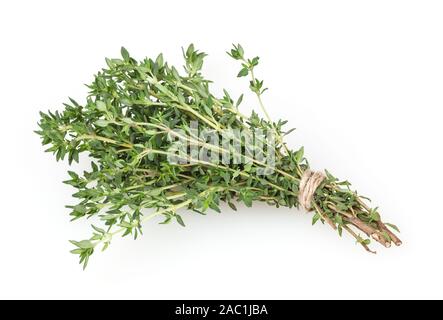Fresh thyme bunch isolated on white background Stock Photo