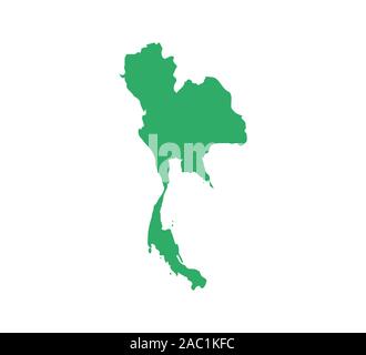 Thailand map on white background. Vector illustration. Stock Vector