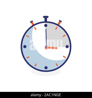 clock isolated on white background Stock Vector